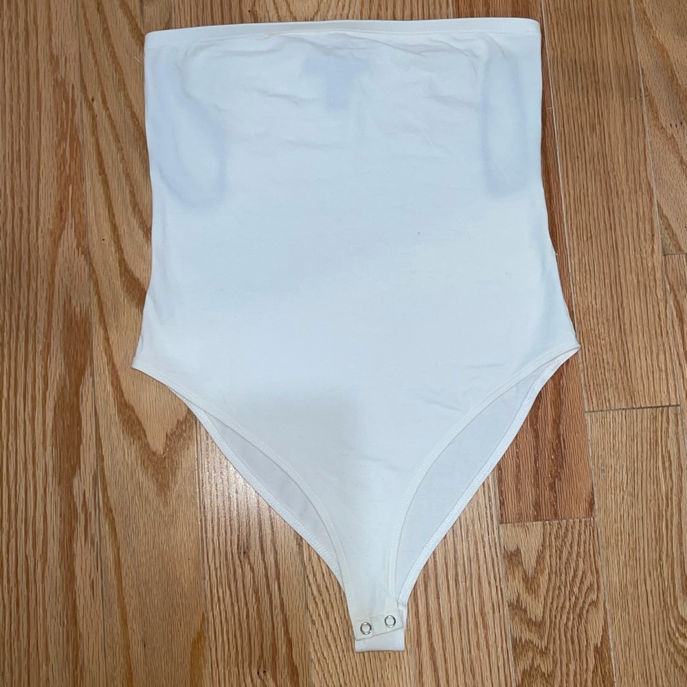 Forever 21 white strapless bodysuit